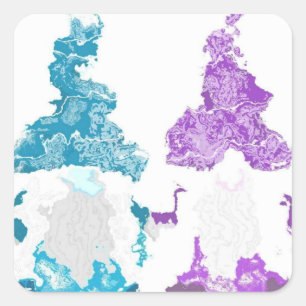 Pegatina Cuadrada hermosos Gnomes únicos