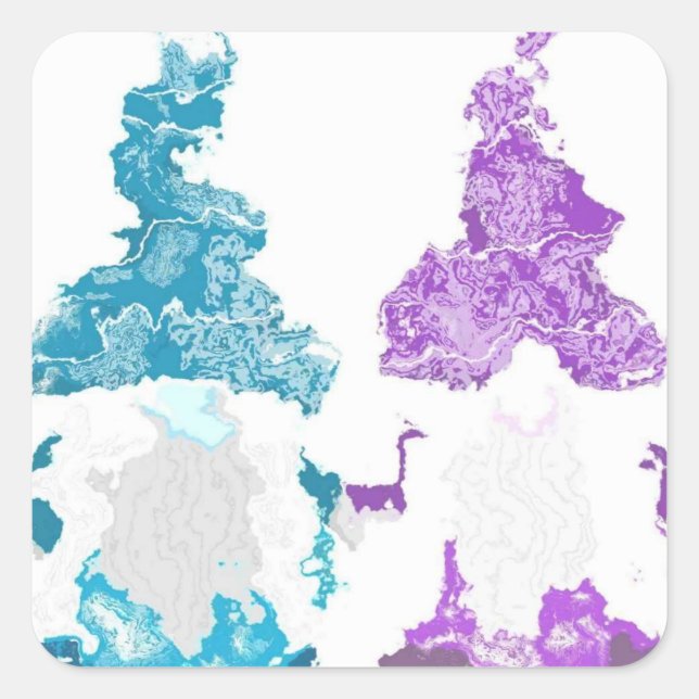 Pegatina Cuadrada hermosos Gnomes únicos (Anverso)