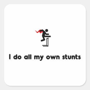 Pegatina Cuadrada Héroe de los obstáculos