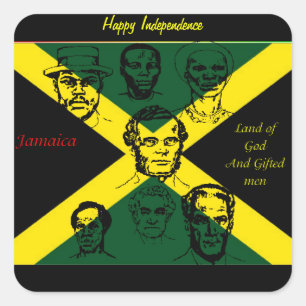 Pegatina Cuadrada héroe nacional de jamaica