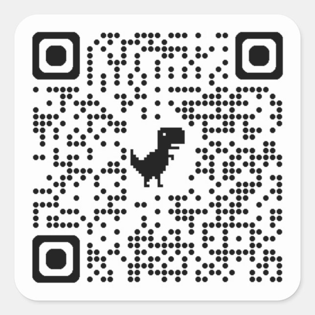 Pegatina Cuadrada Herramienta de código QR de preventa (Anverso)