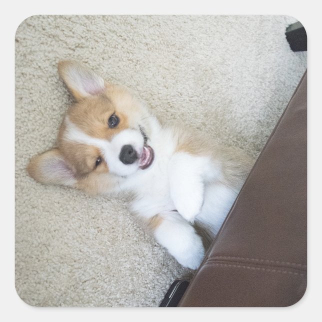 Pegatina Cuadrada hey chica (Anverso)