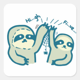 Pegatina Cuadrada Hi-5 Slothes
