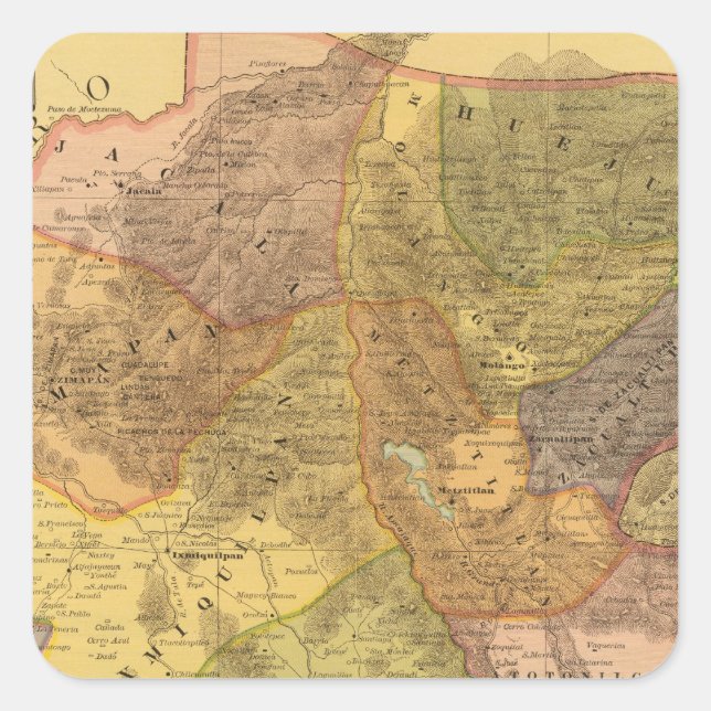 Pegatina Cuadrada Hidalgo (Anverso)