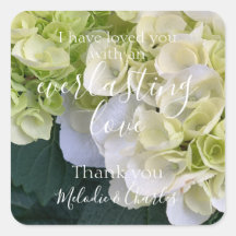 Hidrangea Blanca Personalizada Elegante Boda de Am