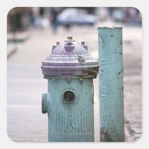 Pegatina Cuadrada Hidrógeno de incendio