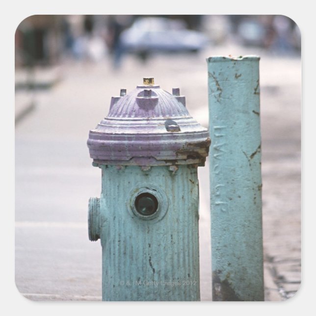 Pegatina Cuadrada Hidrógeno de incendio (Anverso)