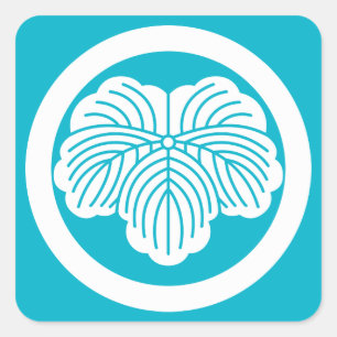 Pegatina Cuadrada Hiedra en círculo