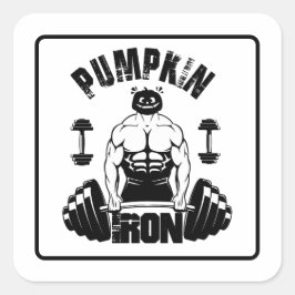 Pegatina Cuadrada Hierro de calabaza