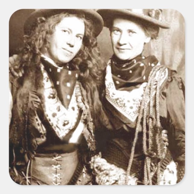 Pegatina Cuadrada HIgh Western Fashion (Anverso)