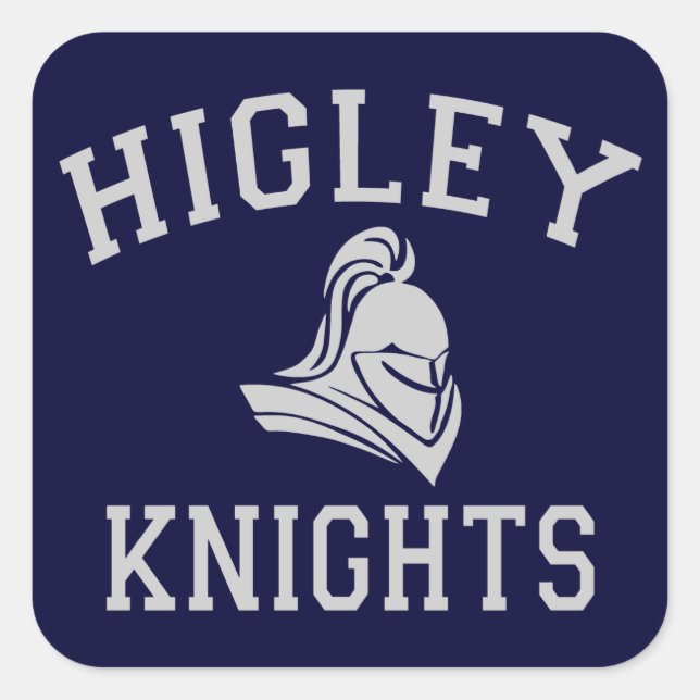 Pegatina Cuadrada Higley Knights (Anverso)
