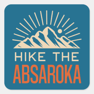 Pegatina Cuadrada Hike The Absaroka Mountains Sunburst