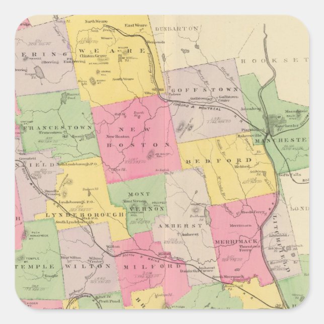 Pegatina Cuadrada Hillsborough (Anverso)