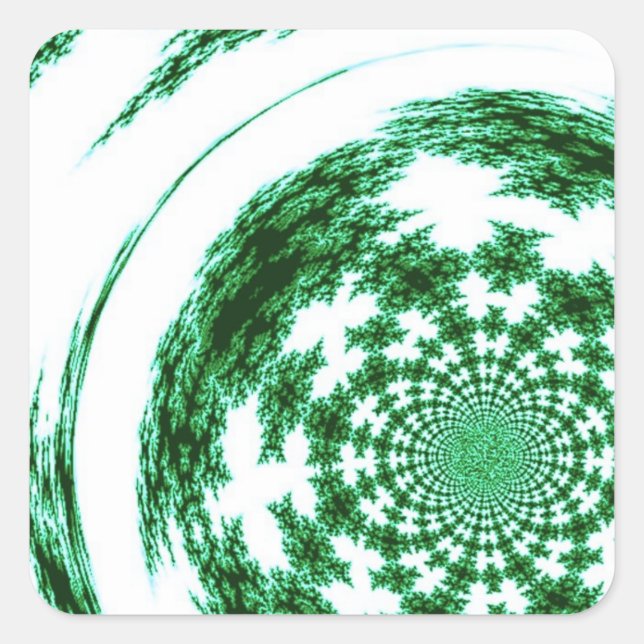Pegatina Cuadrada Hilo de discusión verde (Anverso)