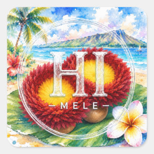 Pegatina Cuadrada HIMELE Little Hawaiʻi Sticker — ‘Uli’uli