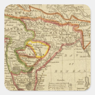 Pegatina Cuadrada Hindoostan o la India