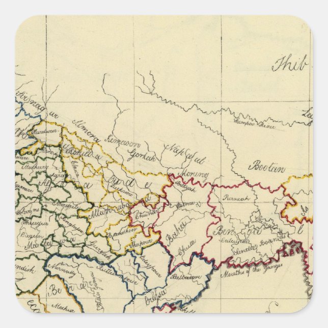 Pegatina Cuadrada Hindostan (Anverso)