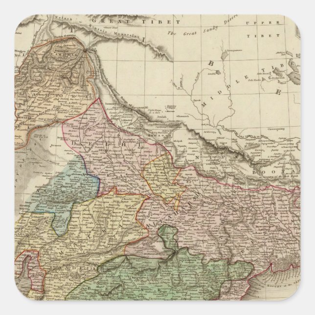 Pegatina Cuadrada Hindostan 2 (Anverso)