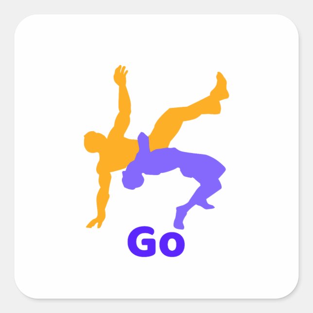 Pegatina Cuadrada Hip Hop Dance Dance Battle Digital Art Freestyle (Anverso)