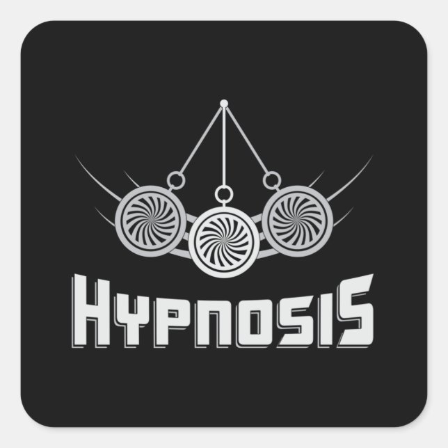 Pegatina Cuadrada Hipnosis Hipnótico Mejor Regalo Hipnotizador Hypno (Anverso)