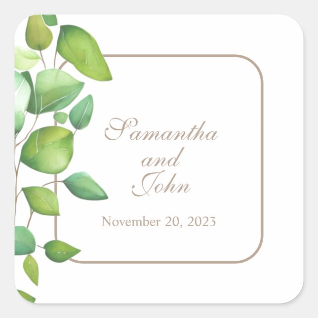 Pegatina Cuadrada Hipódromo eucalipto vegetación vegetación vegetal (Anverso)