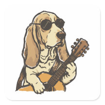 Hippy Beagle Tocando Guitarra