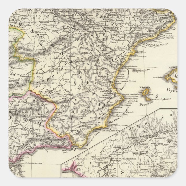 Pegatina Cuadrada Hispania 2 (Anverso)