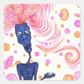 Pegatina Cuadrada hj,m