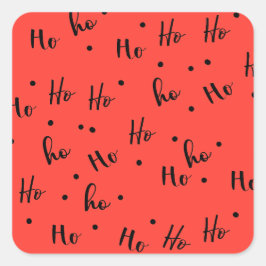 Pegatina Cuadrada Ho ho ho