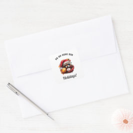 Pegatina Cuadrada Ho-Ho-Home Run Baseball Christmas Envelope Seal