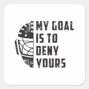 Pegatina Cuadrada Hockey Hockey Hockey Hockey Deportes Equipo divert