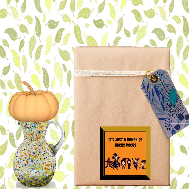 Pegatina Cuadrada Hocus Pocus Cute Halloween Desfile De Brujas Feste (Witch Parade Spooky Fun Square Sticker)