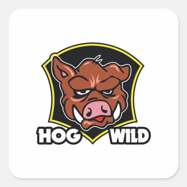PEGATINA CUADRADA HOG WILD (Anverso)