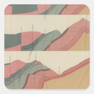 Pegatina Cuadrada Hoja de montaña Aspen 2