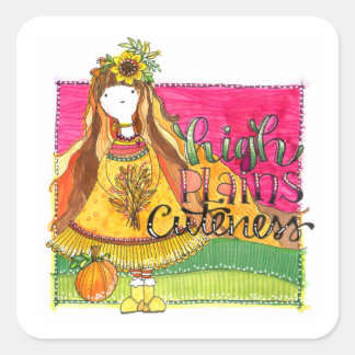 Pegatina Cuadrada Hoja de Stickers 1,5" cada uno