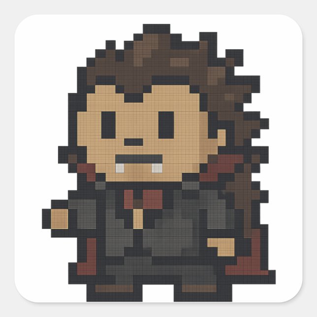 Pegatina Cuadrada hoja de vampiros de hedgehog (Anverso)