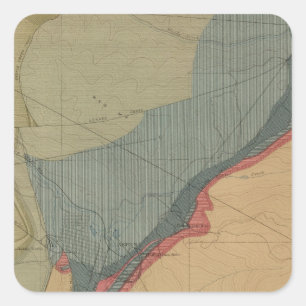 Pegatina Cuadrada Hoja del distrito de Aspen