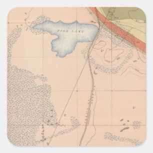 Pegatina Cuadrada Hoja detallada de geología XIII