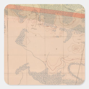 Pegatina Cuadrada Hoja detallada de geología XXIII