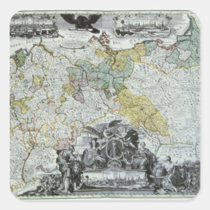 Pegatina Cuadrada Hoja principal del Sovereign prusiano