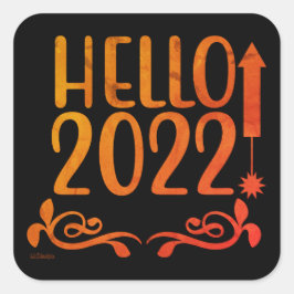 PEGATINA CUADRADA HOLA 2022