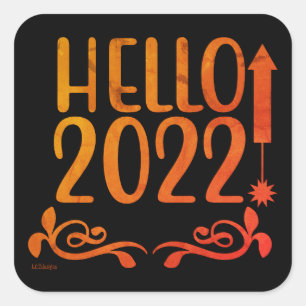 PEGATINA CUADRADA HOLA 2022