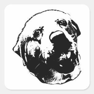 Pegatina Cuadrada Hola, es mi cara