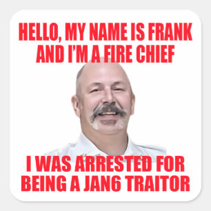 Pegatina Cuadrada Hola Mi Nombre Es Frank