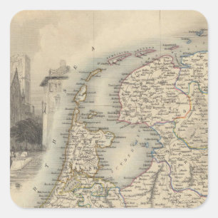 Pegatina Cuadrada Holanda