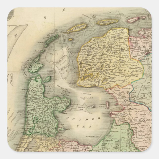 Pegatina Cuadrada Holanda 2 (Anverso)