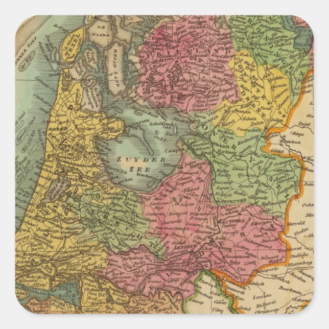 Pegatina Cuadrada Holanda 3 (Anverso)