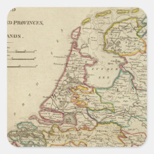 Pegatina Cuadrada Holanda O Las Siete Provincias Unidas