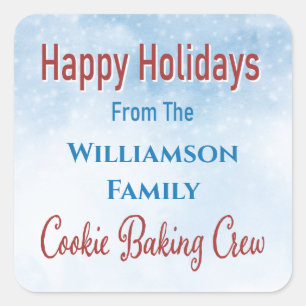 Pegatina Cuadrada Holiday Cookie Baking