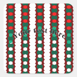 Pegatina Cuadrada Holiday Postcard